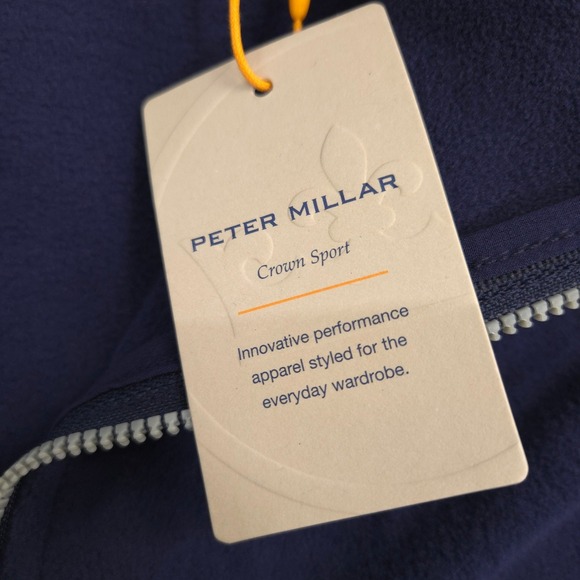 Peter Millar All Day Micro-Fleece Vest Mens L Navy Lightweight Performance NEW - Picture 11 of 12